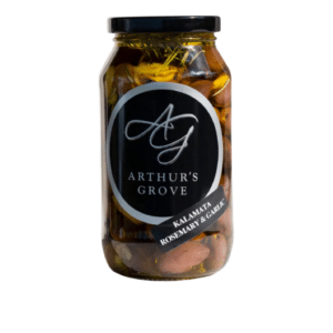 Kalamata Table Olives with Rosemary & Garlic in EVOO